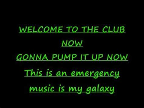 welcome to the club now lyrics